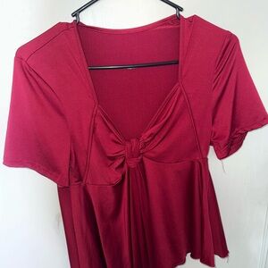 Elegant Red Women's Top